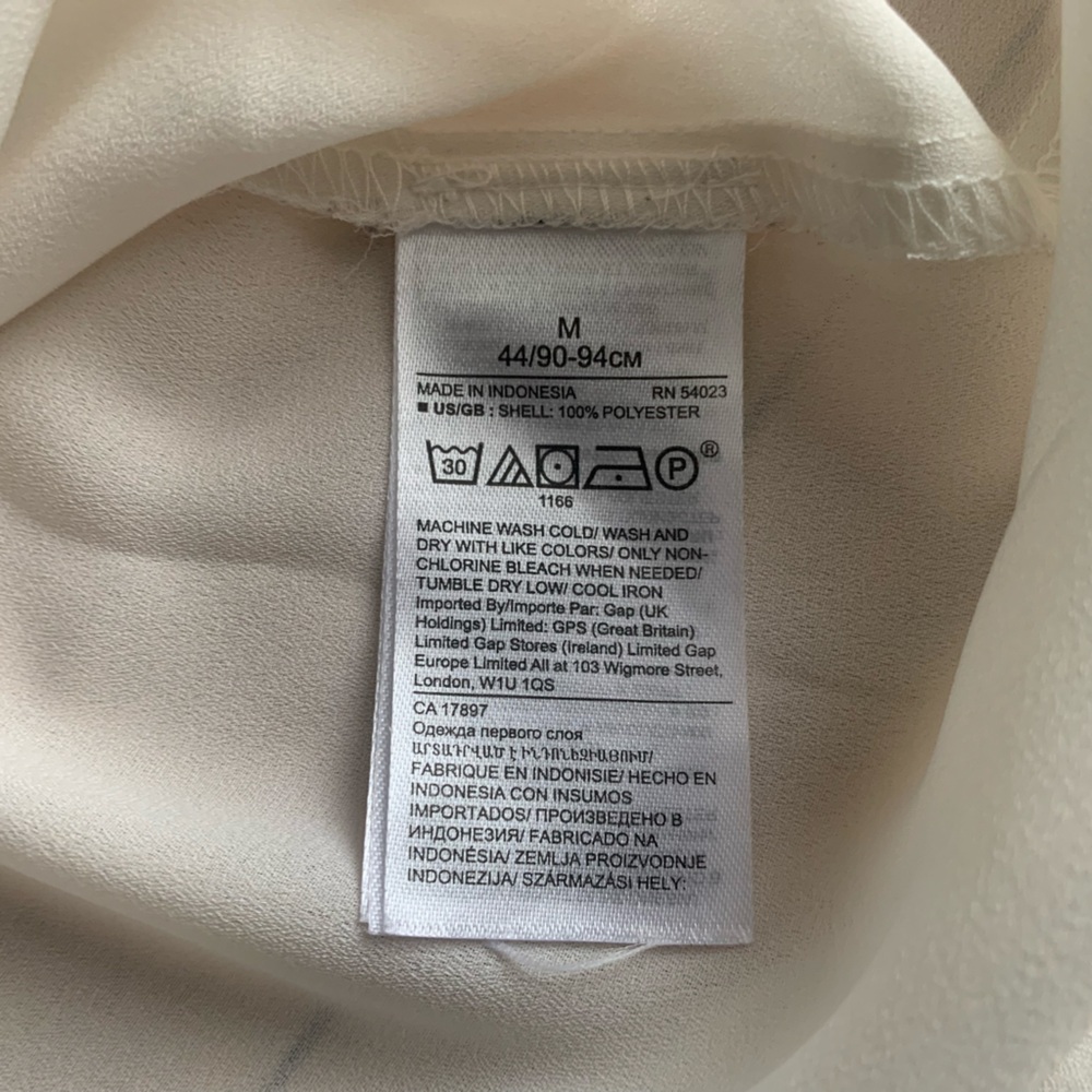 BANANA REPUBLIC - Ivory Minimalist Blouse | Effortless Draped Fit - Picture 5 of 9